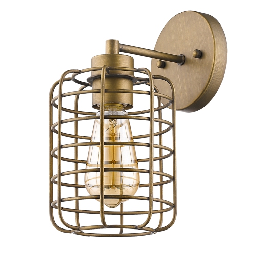 Lynden 1-Light Vintage Raw Brass Sconce