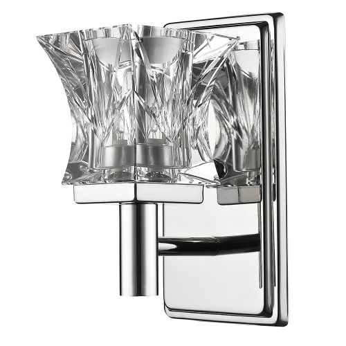 Arabella 1-Light Wall Light w/Crystal Glass Shade