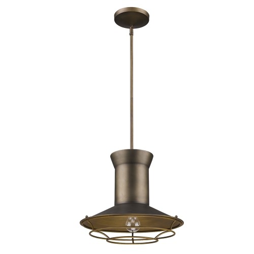 ACCLAIM LIGHTING  Newport 1-Light Pendant W/louver In Tin Coated Finish