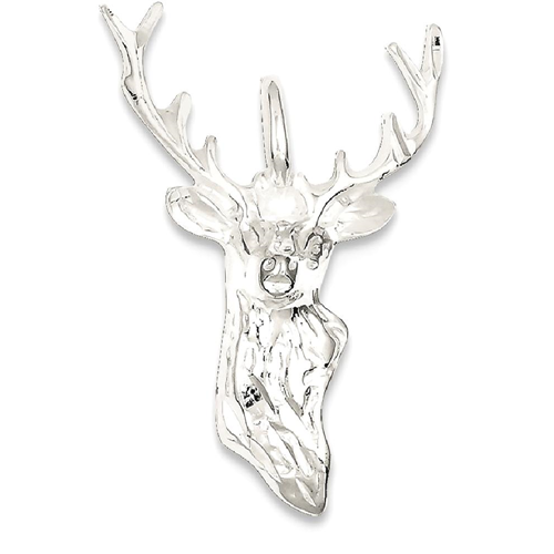 silver deer head charm