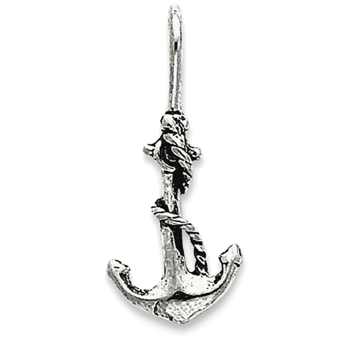 IceCarats 925 Sterling Silver Nautical Anchor Ship Wheel Mariners Rope Pendant Charm Necklace Sea Shore