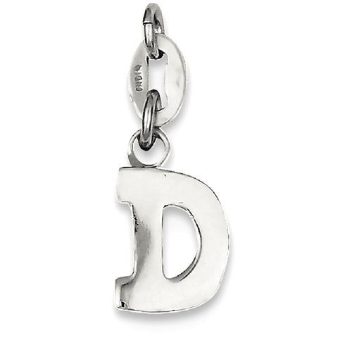 IceCarats 925 Sterling Silver Initial Monogram Name Letter D Pendant Charm Necklace