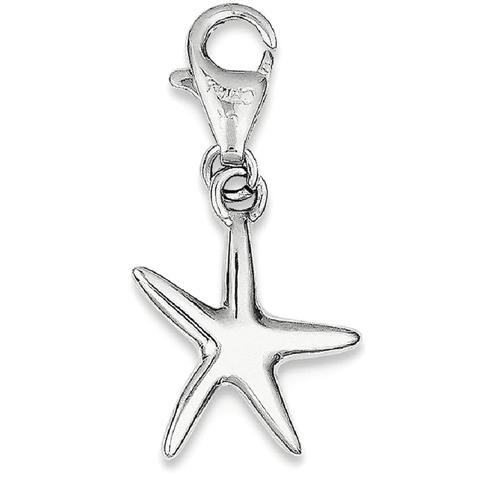 IceCarats 925 Sterling Silver Starfish Pendant Charm Necklace Sea Shore Shell Life