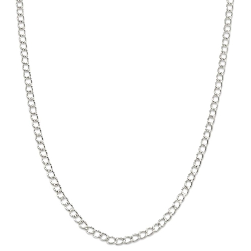 IceCarats 925 Sterling Silver 4.5mm Half Round Wire Link Curb Chain Necklace 20 Inch