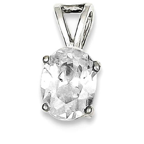 IceCarats 925 Sterling Silver Cubic Zirconia Cz Pendant Charm Necklace