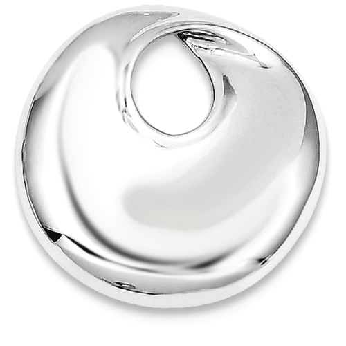 IceCarats 925 Sterling Silver Circle Slide Omega