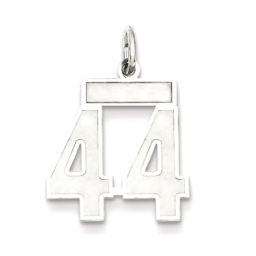IceCarats 925 Sterling Silver Small Number 44 Sport Laser Etched