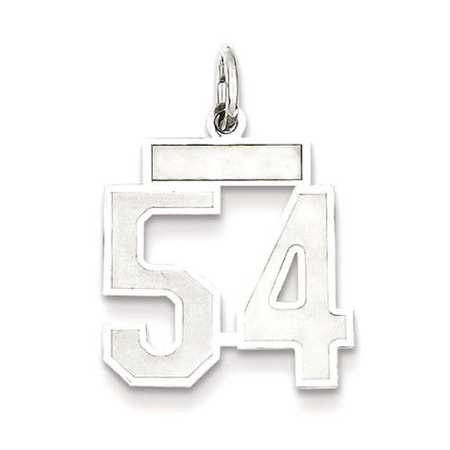 IceCarats 925 Sterling Silver Small Number 54 Sport Laser Etched