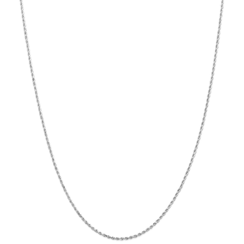 IceCarats 14k White Gold 1.5mm Link Rope Chain Necklace 14 Inch Handmade