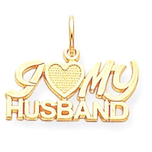 IceCarats 10k Yellow Gold I Love My Husband Pendant Charm Necklace Special Person Talking