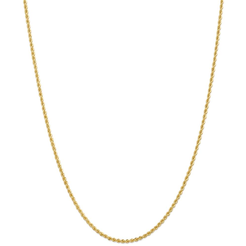 IceCarats 14k Yellow Gold 2.25mm Handmade Link Rope Chain Necklace 16 Inch