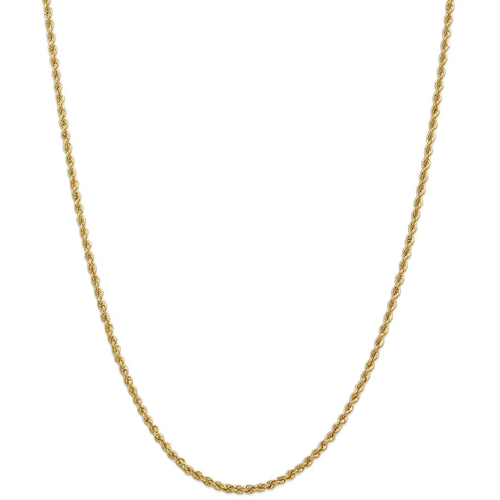 IceCarats 14k Yellow Gold 2.5mm Handmade Link Rope Chain Necklace 22 Inch