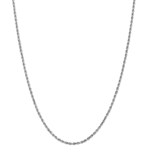 IceCarats 14k White Gold 2.25mm Link Rope Chain Necklace 18 Inch Handmade