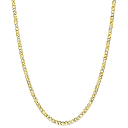 IceCarats 10k Yellow Gold 4.3mm Curb Cuban Link Chain Necklace 18 Inch