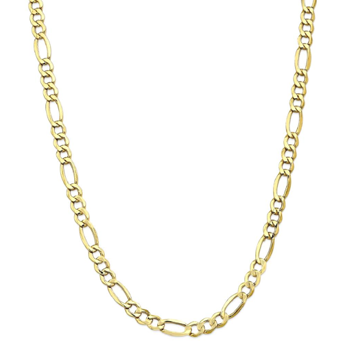 IceCarats 10k Yellow Gold 7.3mm Link Figaro Chain Necklace 24 Inch