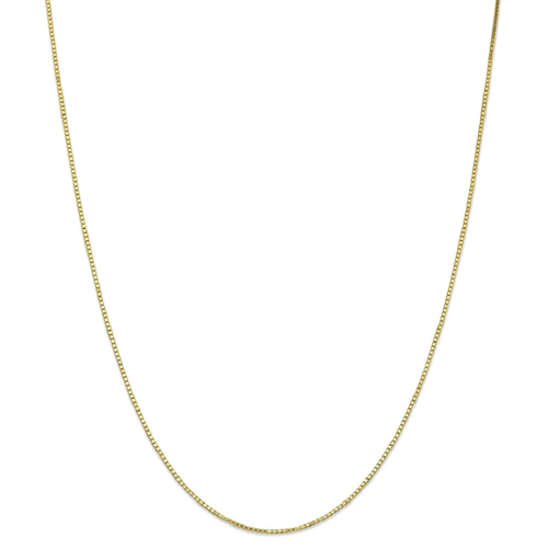 IceCarats 10k Yellow Gold 1.10mm Link Box Chain Necklace 16 Inch