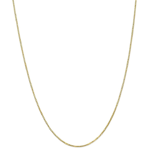 IceCarats 10k Yellow Gold 1.30mm Link Box Chain Necklace 16 Inch
