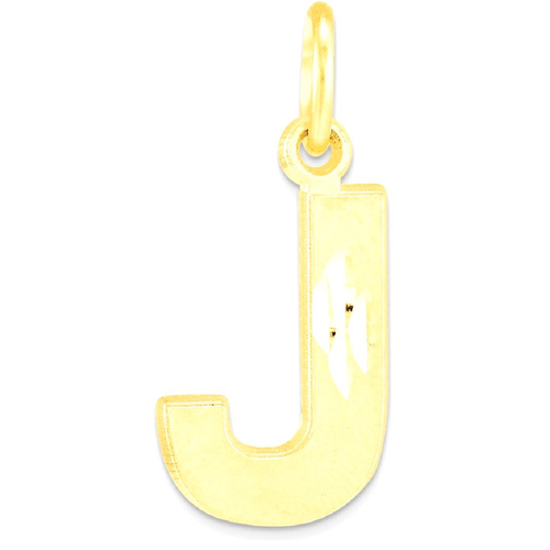 IceCarats 10k Yellow Gold Initial Monogram Name Letter J Pendant Charm Necklace