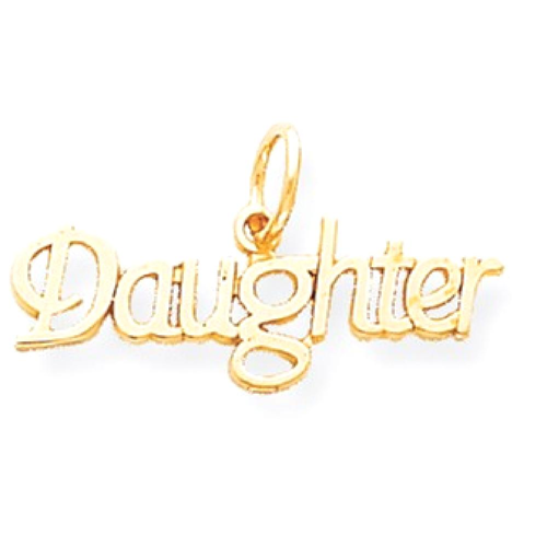 IceCarats 10k Yellow Gold Daughter Pendant Charm Necklace