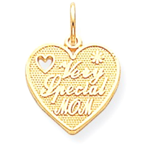 IceCarats 10k Yellow Gold Very Special Mom Heart Pendant Charm Necklace Person