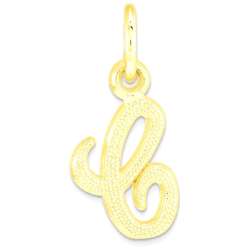 IceCarats 10k Yellow Gold Initial Monogram Name Letter C Pendant Charm Necklace