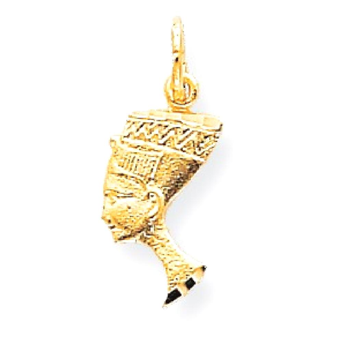 IceCarats 10k Yellow Gold Solid Bust Of Nefertiti Pendant Charm Necklace Travel Transportation