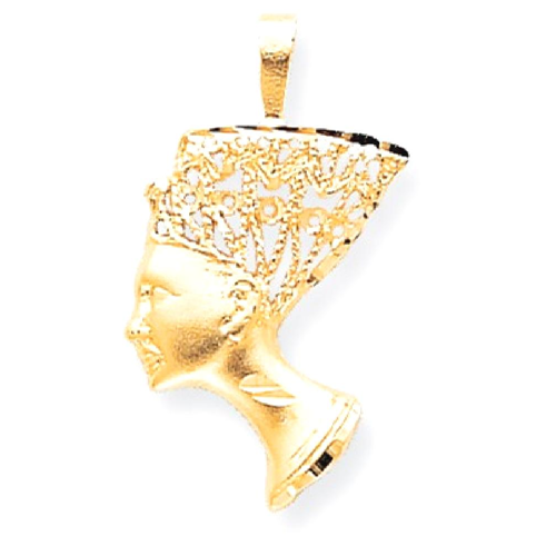 IceCarats 10k Yellow Gold Egyptian Head Pendant Charm Necklace Travel Transportation