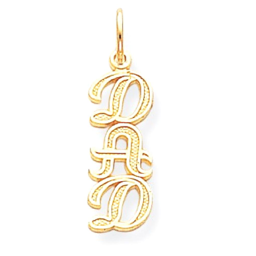 IceCarats 10k Yellow Gold Dad Pendant Charm Necklace Special Person