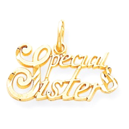 IceCarats 10k Yellow Gold Special Sister Pendant Charm Necklace Person