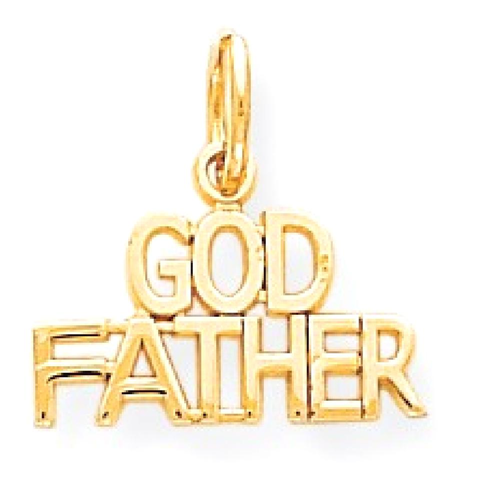 IceCarats 10k Yellow Gold Godfather Pendant Charm Necklace God Father