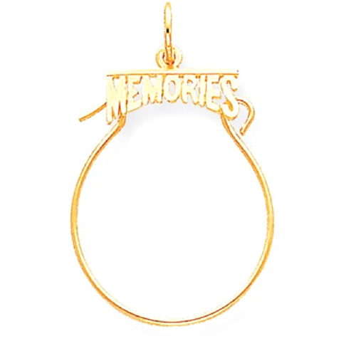 IceCarats 10k Yellow Gold Memories Pendant Charm Necklace Holder