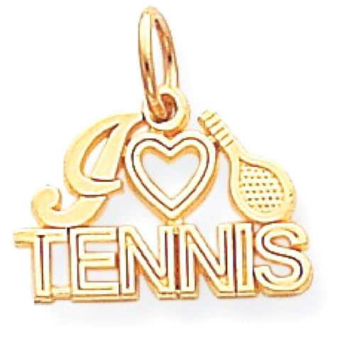 IceCarats 10k Yellow Gold Tennis Pendant Charm Necklace Sport