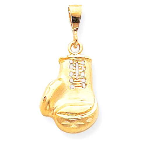 IceCarats 10k Yellow Gold Boxing Pendant Charm Necklace Sport Karate