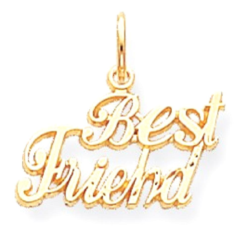 IceCarats 10k Yellow Gold Best Friends For Women Bestfriend Friendship Pendant Charm Necklace