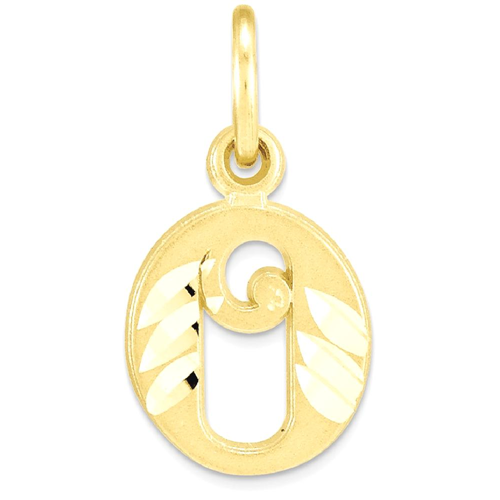 IceCarats 10k Yellow Gold Initial Monogram Name Letter O Pendant Charm Necklace