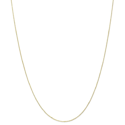 IceCarats 10k Yellow Gold .8mm Link Cable Chain Necklace 14 Inch Round