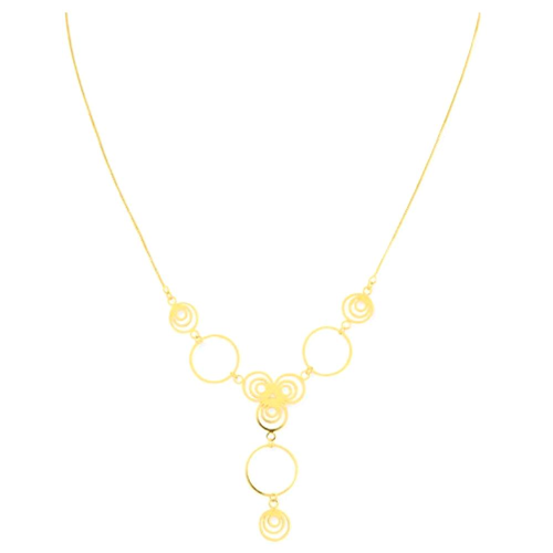 IceCarats 10k Yellow Gold Adjustable Circle Drop Neck 16 18 In Chain Fancy