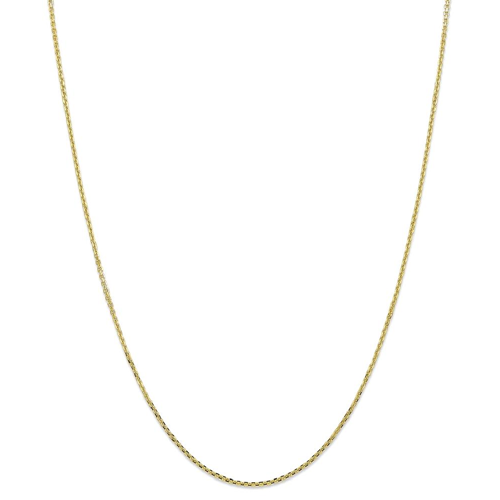 IceCarats 10k Yellow Gold 1.3mm Solid Link Cable Chain Necklace 24 Inch Round