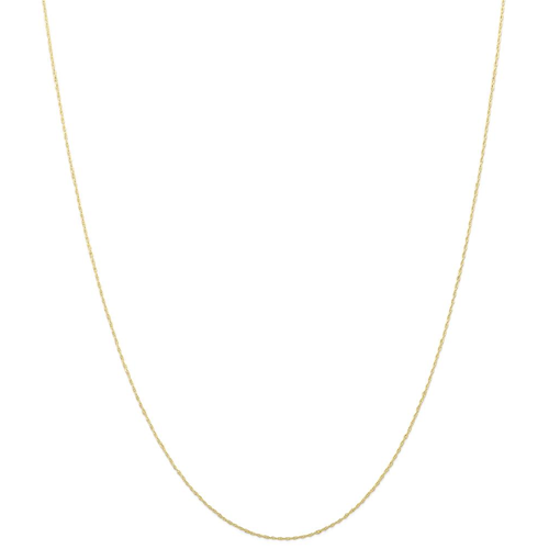 IceCarats 10k Yellow Gold .5 Mm Carded Cable Link Rope Chain Necklace 16 Inch