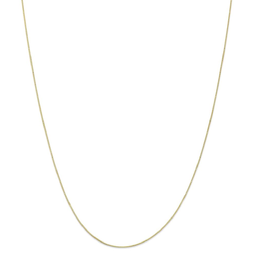 IceCarats 10k Yellow Gold .5mm Link Box Chain Necklace 14 Inch