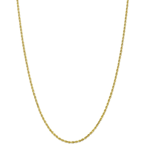 IceCarats 10k Yellow Gold 2.25mm Handmade Link Rope Chain Necklace 24 Inch