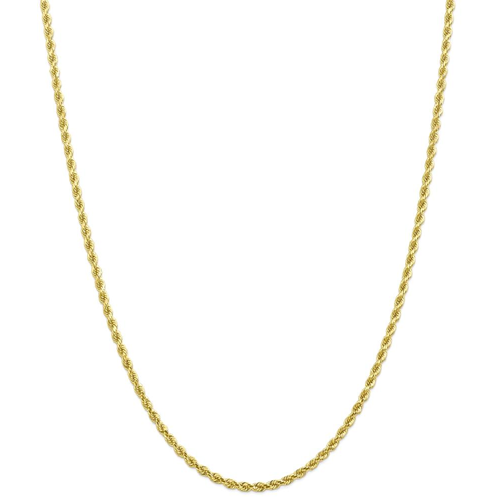 IceCarats 10k Yellow Gold 2.75mm Handmade Link Rope Chain Necklace 18 Inch