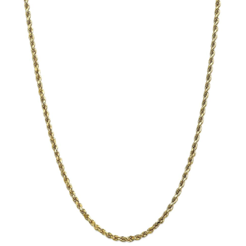 IceCarats 10k Yellow Gold 3.5mm Handmade Link Rope Chain Necklace 16 Inch
