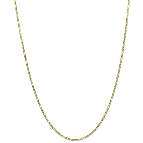 IceCarats 10k Yellow Gold 1.75mm 24 Inch Link Figaro Chain Necklace