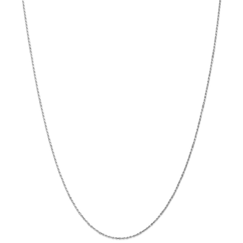 IceCarats 10k White Gold 1.15mm Machine Made Link Rope Chain Necklace 18 Inch