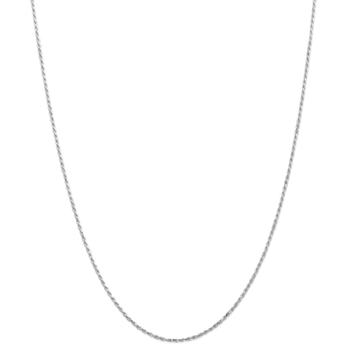 IceCarats 10k White Gold 1.3mm Machine Made Link Rope Necklace Chain