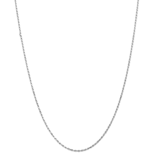 IceCarats 10k White Gold 1.6mm Machine Made Link Rope Necklace Chain