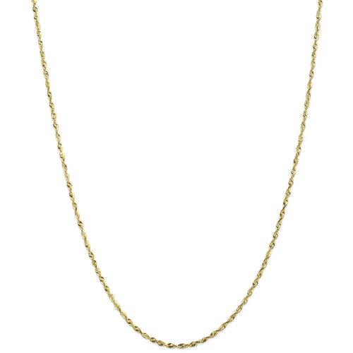 IceCarats 10k Yellow Gold 1.8mm Lite Link Rope Chain Necklace 20 Inch Handmade