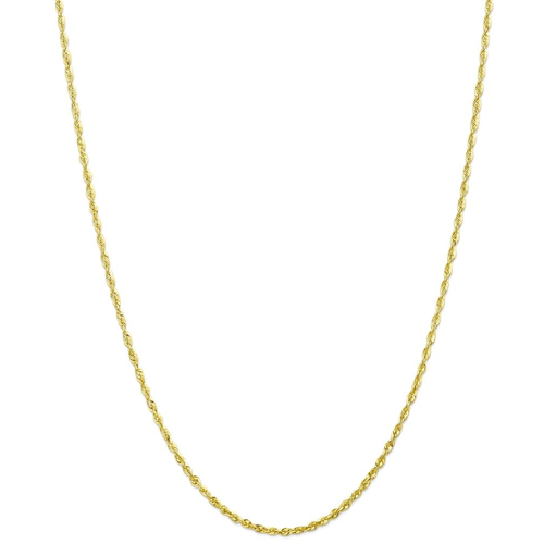 IceCarats 10k Yellow Gold 2.25mm Lite Link Rope Chain Necklace 20 Inch Handmade