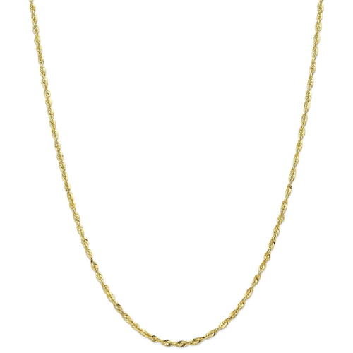 IceCarats 10k Yellow Gold 2.50mm Lite Link Rope Chain Necklace 20 Inch Handmade